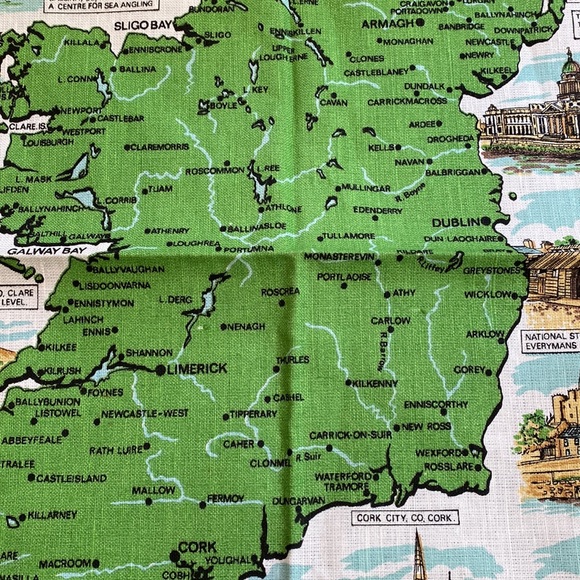 Vintage Irish Tea Towel Circa 1970 - Picture 8 of 8